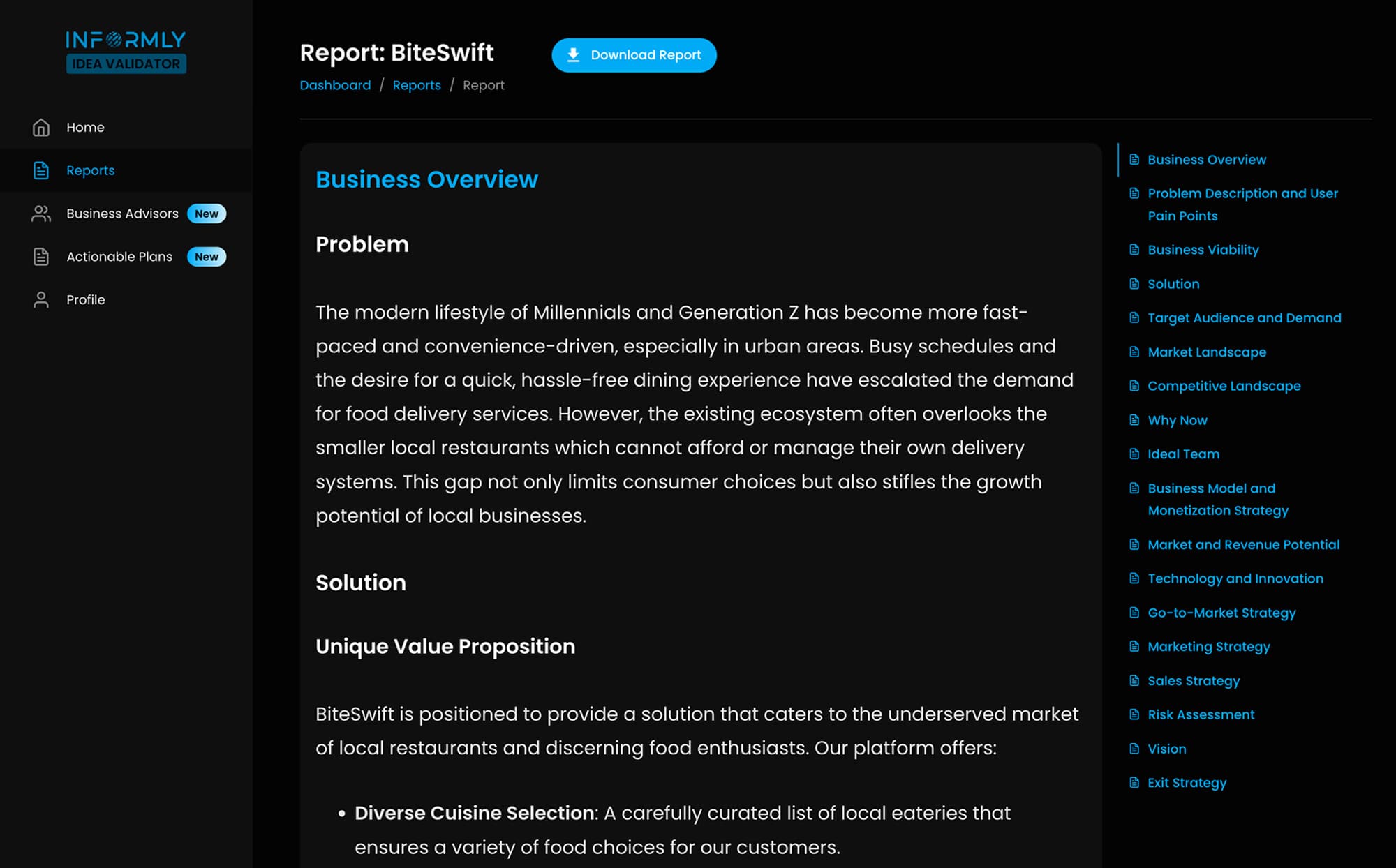 Informly Validator Dashboard